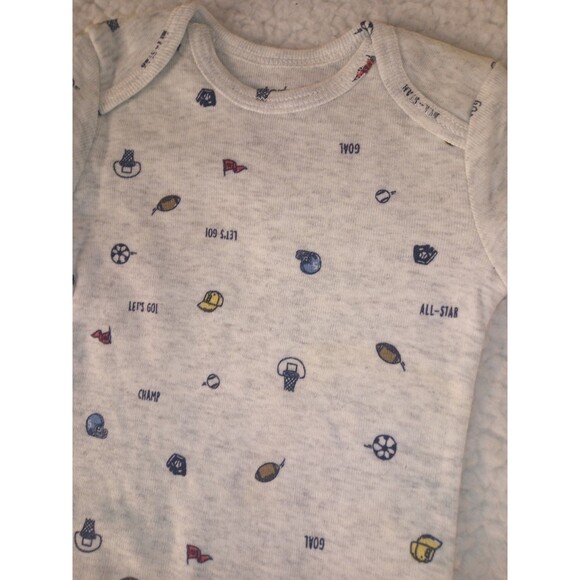 Carter’s Baby Boy Bodysuits 3M Lot of 2 – Cute Sayings & Stripes - Picture 8 of 10